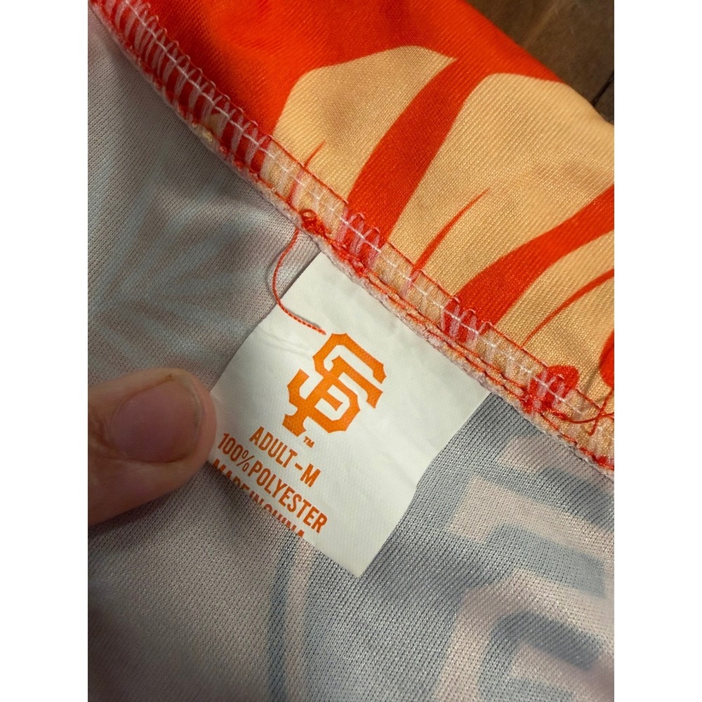 San Francisco Giants MLB Aloha Shirt Orange Tropical Floral Button Up Mens M - Picture 6 of 7